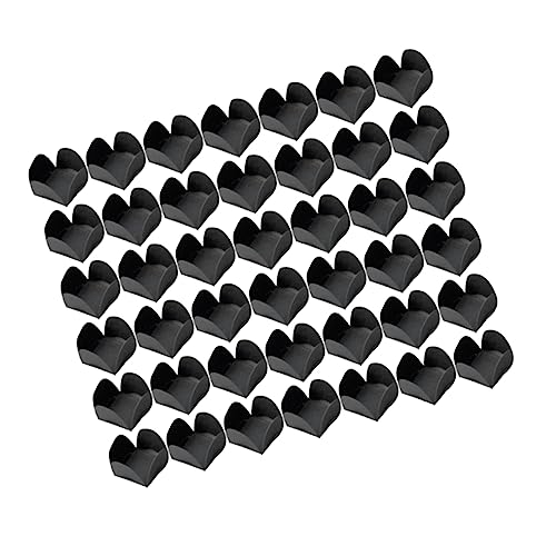 200st Schokoladenverpackungen Schwarze Pappbecher Bonbonbecher Aus Schokoladenpapier Cupcake-wraps-papier Pralinenbecher Mini-cupcake-förmchen Muffinförmchen Aus Pergament Black OKUMEYR von OKUMEYR