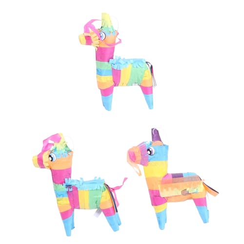 3St Piñata das ereignis evengers partytisch candy Outdoor-Spielsets für Kinder Pinata-Süßigkeitsspielzeug Pinata-Spielzeug in Pferdeform Pinata-Spielzeug für Kinder Papier Colorful OKUMEYR von OKUMEYR