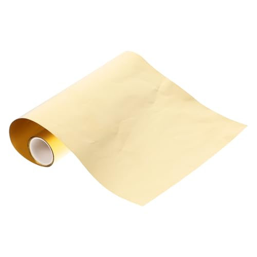 OKUMEYR 1 Rollenblatt Messingfolienplatte Bastelfolie Blattgoldversiegelung rotes Geschenkpapier goldene Transferfolie goldene Alufolie bastelset basteln Metallfolienplatte Yellow von OKUMEYR