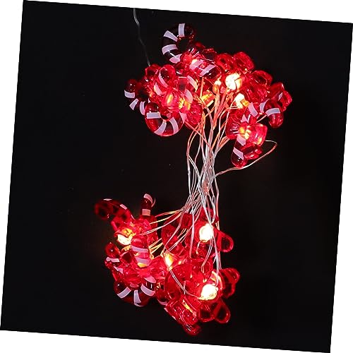 OKUMEYR 1 Saite Weihnachtsdeokr Schlafzimmer Lichterketten Partygeschenke Batteriebetriebene Weihnachtsbeleuchtung Weihnachtslampenlichter Lichterketten Im Freien Feenlicht Pvc Rot von OKUMEYR