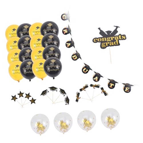 OKUMEYR 1 Satz Foto Requisiten Geburtstag Luftballons Ballonbogen-kit Dekoration Gänseblümchen Ballons Abschluss Girlande Golddekor Grad Ballons Glückwunsch Hochzeitsballons Papier von OKUMEYR