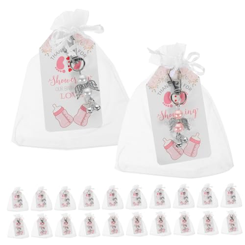 OKUMEYR 1 Satz Glocke Engel geburtsgeschenke geburt babyshowerparty Braut Geldbörse Rucksack-Schlüsselanhänger Taschen Party-Hängeetikett Weihnachtsgeschenke beschichtetes Papier von OKUMEYR