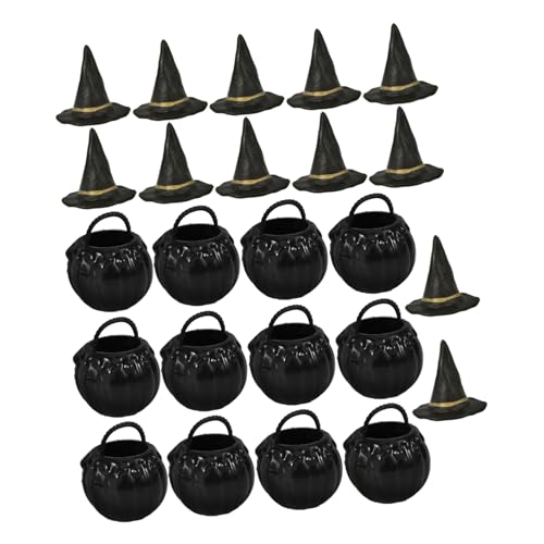 OKUMEYR 1 Satz Hexenhut-eimerglas Halloween- Solar- Aufblasbares Kostüm Schwarzer Halloween-dekoration Kleiner Halloween-tischdekoration Krähe Black Pp von OKUMEYR