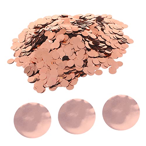 OKUMEYR 1 5 cm rundes Papierkonfetti in Roségold für die Dekoration von Hochzeitsfeiern. 100 g Konfetti-Streuballonfüllung für die Dekoration von Geburtstagsfeiern. von OKUMEYR