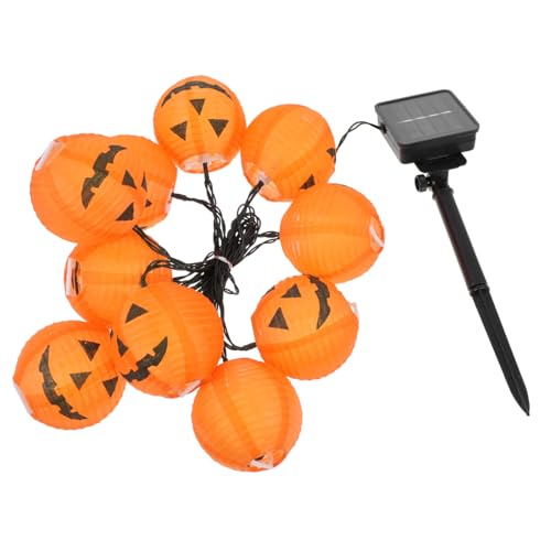 OKUMEYR 1 Satz Solarlaternenlichter Schickes Nachtlicht Dekoratives Led-licht Solarbetriebene Leuchten Kürbis-lichter- Halloween-kürbislichter Halloween-lichter- Plane Orange von OKUMEYR