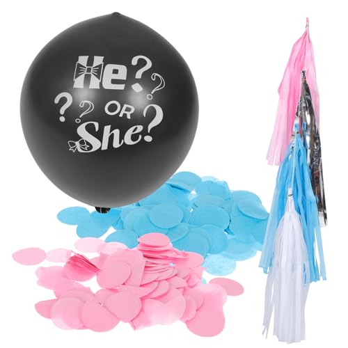 OKUMEYR 1 Satz -dusche-party-ballon Riesenballon Oder Sie Schwarzer Ballon Party-szene-layout Partyzubehör Runde Luftballons Quastengirlande Blaue Luftballons Partyschmuck Emulsion von OKUMEYR