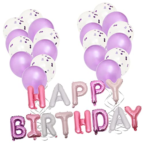 OKUMEYR Ballon Happy Birthday 1 Set Von Niedlichen Luftballons Folienballon Set Für Geburtstagsfeier Dekoration Und Partybedarf Happy Birthday Ballons Für Und Erwachsene von OKUMEYR