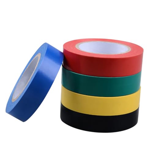 OKUMEYR 10 Rollen Vinylband Buntes Klebeband Drahtband Band farbig PVC-Band farbiges Band wasserfestes Klebeband farbiges Klebeband Farbband Klebeband für elektrische Kabel von OKUMEYR