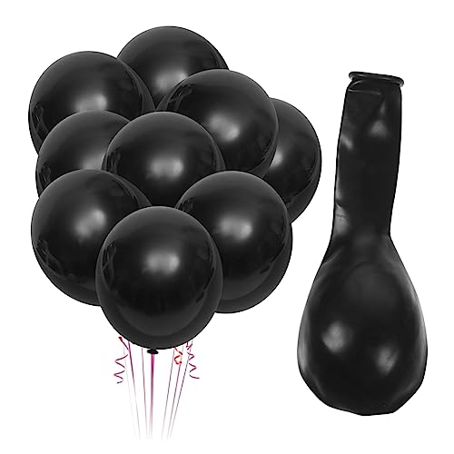 OKUMEYR 100St schwarzer Latexballon Luftballons für Kinderpartys Ballonbogen-Kit Festivalballons dekoration weihnachten weihnachtadeko Valentinstag-Ballons Partyballons Emulsion Black von OKUMEYR