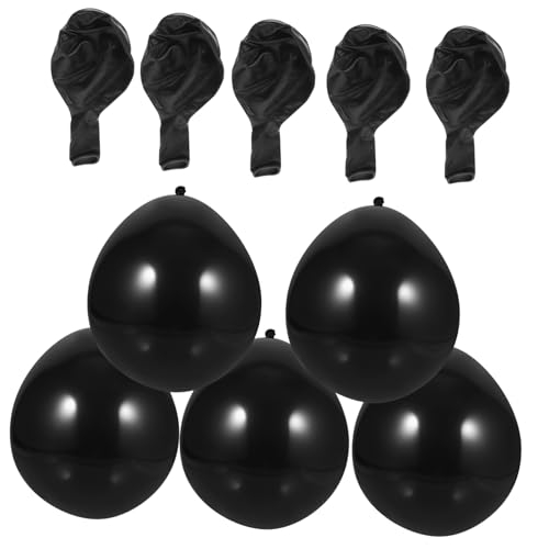 OKUMEYR 10St Runder Latexballon Geburtstagsfeier Ballon Dekorationen für Partyballons Ballondekoration hochzeitsdeko luftballons Partyzubehör Party-Requisiten Partygeschenke Emulsion Black von OKUMEYR