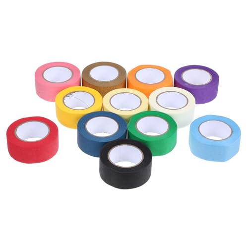 OKUMEYR 12 Rollen Buntes Malerband Geschenkband Als Diy Washi Tape Dekoratives Washi-tape Planer Liefert Dekorative Bänder Für Sammelalben Süßes Band Scrapbook- Papier von OKUMEYR