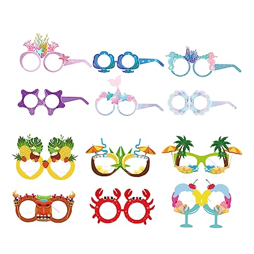 OKUMEYR 12St meerjungfrau brille Partyzubehör für Meerjungfrauen Neuartige Party-Sonnenbrille Meerjungfrau Pinata party zubehör kinder partyzubehör kinder Partybrille Cosplay-Brille Papier von OKUMEYR