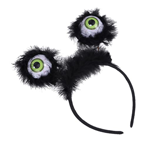 OKUMEYR 1Stk Augen-und Stirnband bandana stirnband Bühnen-Stirnband Performance-Stirnband halloween headband party kopfschmuck Party-Stirnband Gruseliges Halloween-Haarband Feder Black von OKUMEYR