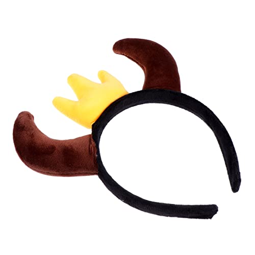 OKUMEYR Eleganter brauner Ochsenhorn-Kronen-Kopfschmuck Party-Haar-Accessoire für Jungen Mädchen und Erwachsene von OKUMEYR