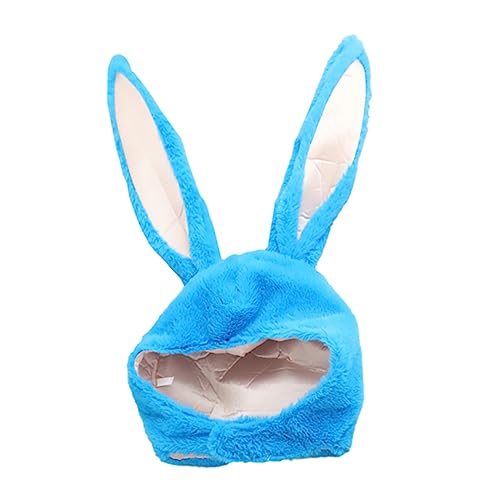 OKUMEYR 1Stk Hut mit Hasenohren süßer Hut dummer Hut weihnachtskostüm zubehör Hundemütze warme Mütze osterhasenkostüme easter bunny costume Osterhasenmütze Hasenmütze zu Ostern Plüsch Blue von OKUMEYR