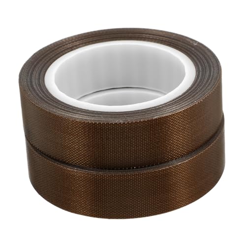 OKUMEYR 2 Rollen hitzebeständiges Klebeband Hochtemperaturklebeband Versiegelungsband Isolationsband dichtungsbänder dichtungsband PTFE-Band für Versiegelung Dichtband Teflontuch Coffee von OKUMEYR