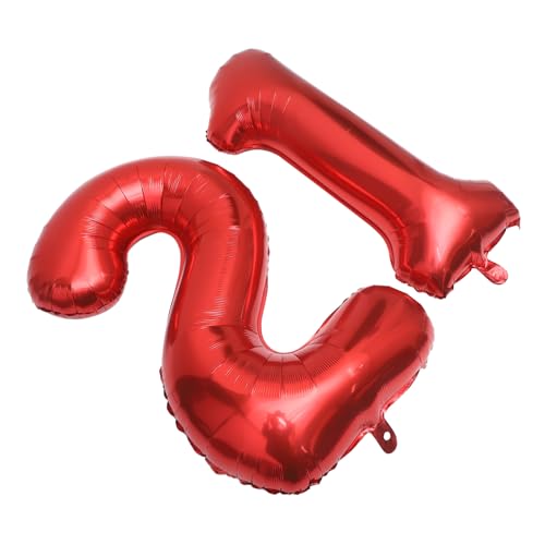 OKUMEYR 2 Stück Folienballons Nummer 1 Und 2 Ballonzahlen Zum Geburtstag Partydekoration & Partygeschenke Silber 86 Cm Perfekt Für Jubiläen & Feiern von OKUMEYR