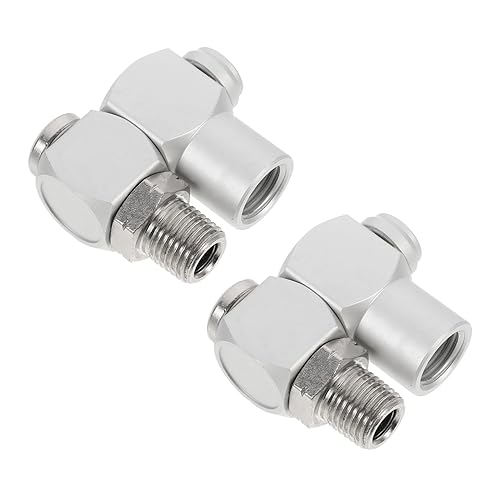 OKUMEYR 2 Stück Pneumatische Verbindungen Robuste Drehverbindungen Aus Pneumatische Anschlüsse Universal Adapter Für Druckluftschläuche von OKUMEYR