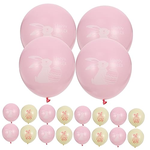 OKUMEYR 20 Stück 12 Latexballons bedrucken wandverkleidung wand polsterung ballongas wasserballons party dekoration Eid-Ballons pastellfarbene Luftballons Osterballons Hasen-Partyballons von OKUMEYR