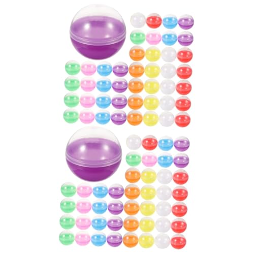 OKUMEYR 200 STK Runde Gashapon-Schale Sich drehender Spielzeugball Leere Spielzeugkapseln Spielzeugdisplay Spielzeugaufbewahrung Geschenkartikel für Osterkörbe befüllbarer Behälter Plastik von OKUMEYR