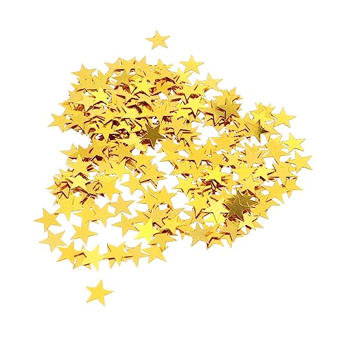 OKUMEYR 2000 Stk Partytisch Konfetti Pentagramm-Pailletten funkeln Stern Pailletten blaue Tischdekoration Tischkonfetti confetti konfetti bunt Hochzeitskonfetti Pentagramm Konfetti Golden von OKUMEYR