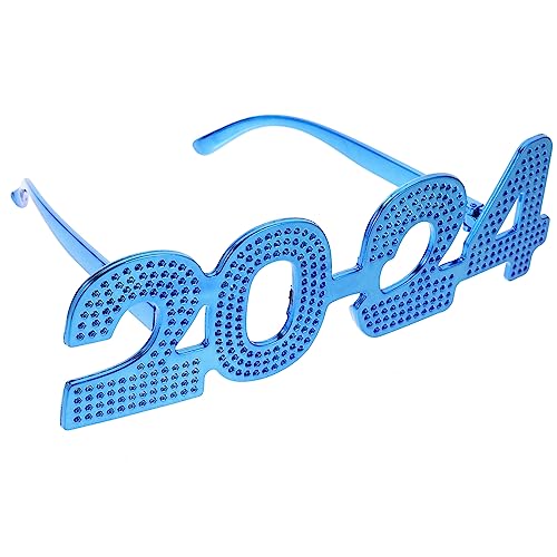 OKUMEYR 2024 kinder ferngläser kinderferngläser karnevalsbrille new year partybrille Partygeschenke für das neue Jahr silvester brille lustige Tanzbrille Zahlenbrille Stk Blue von OKUMEYR