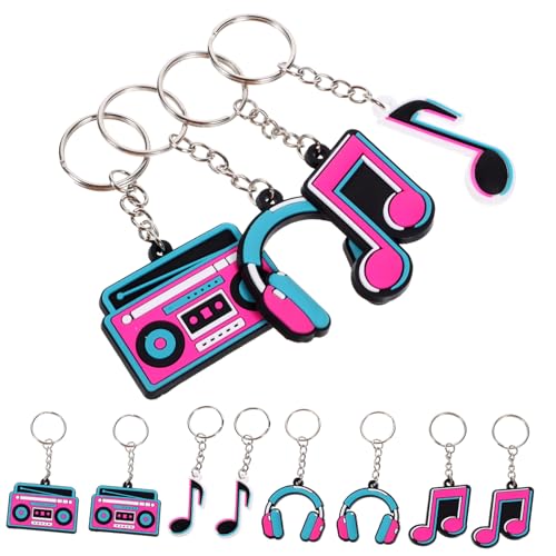 OKUMEYR 20St Musik Schlüsselanhänger Gefälligkeiten thematisiert Musiknoten-Schlüsselanhänger car keychain schlüsselanhänger für auto Schlüsselanhänger aus PVC Dekoration der Mikrofontaste von OKUMEYR