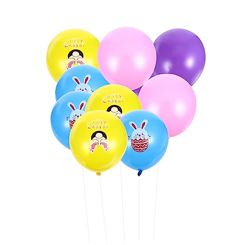 OKUMEYR 24 Stück Ostern Dekorative Luftballons Mit Hasenmotiven Bunte Latexballons Für Festlichkeiten Partys Und Osterdekorationen Ideal Für Kindergeburtstage Und Feiern von OKUMEYR