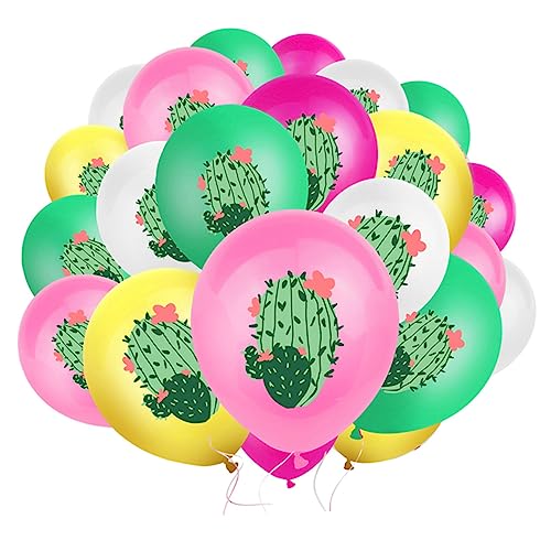 OKUMEYR 25st Kaktus Ballon Luftballons Für Strandpartys Luftballons Mit Stranddekoration 3d Gedruckte Partyballons Party-dekorationsballons Sommerballons Mexikanische Partyballons Emulsion von OKUMEYR