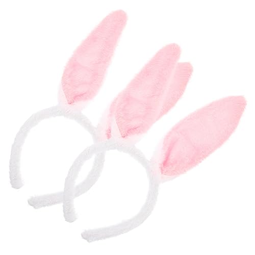 OKUMEYR 2St Hasenohr Stirnband Kaninchen-Cosplay-Stirnband weiße Hasenohren ostern haarspange haarschmuck kaninchenohren Hasenohr-Haarreifen Party-Cosplay-Kopfbedeckung Plüsch von OKUMEYR