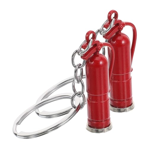 OKUMEYR 2st Feuerwehrmann- Schlüsselanhänger Mit Feuerwehrmann-anhänger Feuerwehrmann Charms Anhänger Neuheit Schlüsselanhänger Lieferungen Lumen Verstauen Kette Sitz Zinklegierung von OKUMEYR