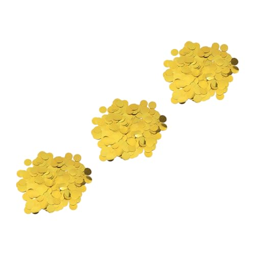 OKUMEYR 3 Konfetti komfetti the holiday birthday decorations hochzeitstruhe office decoration Hochzeitsballons Glitzerstreusel Party Engagement Zubehör für Hochzeitsfeiern Papier Golden von OKUMEYR