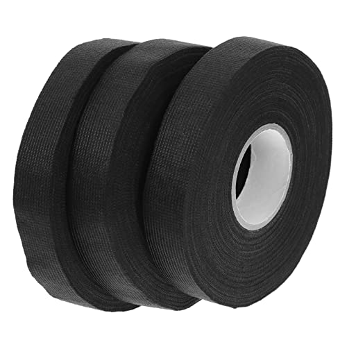 OKUMEYR 3 Rollen Selbstklebendes Klebeband Schwarzes Tittentape Automobil-kabelbaum Auto Klebeband Himmel Filzband Drahtwickelband Kfz-kabelbaum Kabelbaumwickelband Planke Flanell Black von OKUMEYR