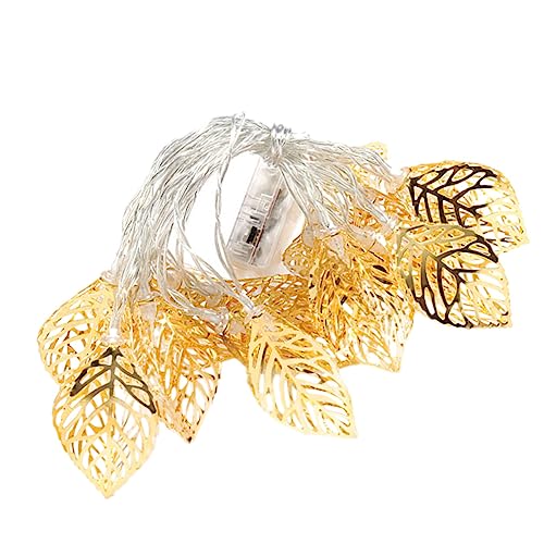 OKUMEYR 3 Stk Blatt Lichterketten Rebenlichter LED-Licht Blattlichter goldblätter lichterketten Blätter hängen Weinlichter hochzeitsdeko led ligts dekoratives Licht Raumlicht Eisen Golden von OKUMEYR