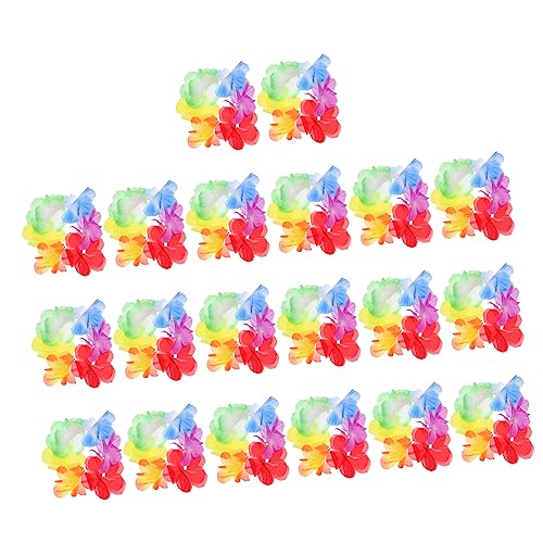 OKUMEYR Hawaii Kette Blumen 30 Paar Armband Luau-tanzparty Luau-armbänder Hawaiianische Girlande Böhmische Kleidung Handgelenkbandage Uhrenarmbänder Handdekoration Luau-leis Plastik Colorful von OKUMEYR