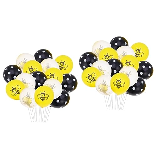 OKUMEYR 30 Stück 12 Party Dekorationszubehör Geburtstagsparty Zubehör Geburtstags Pailletten Luftballons Bienenanzug Für Bienenballons Bienenanzüge Ballon Geburtstagsfeier von OKUMEYR