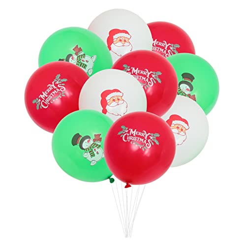 OKUMEYR 30 Stück Weihnachtsmotiv Luftballons Latexballons Für Weihnachtsfeiern Party Requisiten Verschiedenen Designs Ideal Für Festliche Dekorationen Und Feiern von OKUMEYR