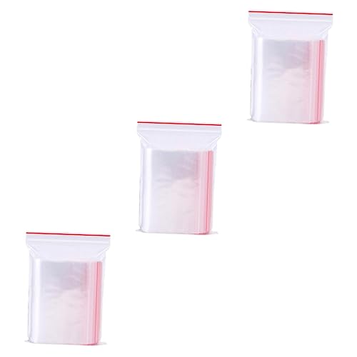 OKUMEYR 300 Stk transparenter Reißverschlussbeutel durchsichtige Klebebeutel Halter Müll USB aufbewahrungssack storage pockets wiederverschließbare Aufbewahrungsbeutel Versiegelter Beutel von OKUMEYR