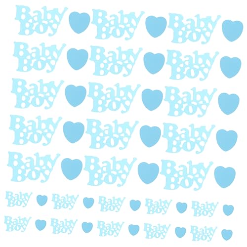 OKUMEYR 4 Sätze Konfetti Tischdekorationen Babyparty-Party-Tischstreuung Geschlecht offenbaren Dekoration confetti jahrestag ove dekorative Streuung -Dusche-Ornament Plastik Blue von OKUMEYR