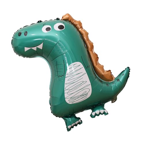 OKUMEYR 4 Stück Dinosaurier-ballon Luftballons Für Jungen Dschungel Dekorationen Folien-dino-ballon Luftballons Mit Dinosauriermotiven Partyballon Hochzeitsballons Green Aluminiumfolie von OKUMEYR