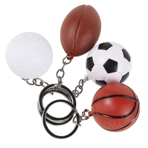 OKUMEYR 4 Stück Sportperiphere Sport Schlüsselanhänger Sport Ball Anhänger Gefälligkeiten für Sportpartys Dekorativer Schlüsselanhänger charms anhänger schlüsselring DIY liefert von OKUMEYR