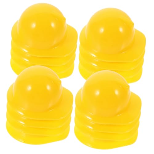 OKUMEYR 40St Mini-Bauhut Strickmützen Aufkleber für Schutzhelme Miniaturhüte Mini-Stuhl-Modell Partyhüte für Erwachsene safety cap Plastikpuppen-Konstruktionshut Mini-Hut Puppenhelm Yellow von OKUMEYR