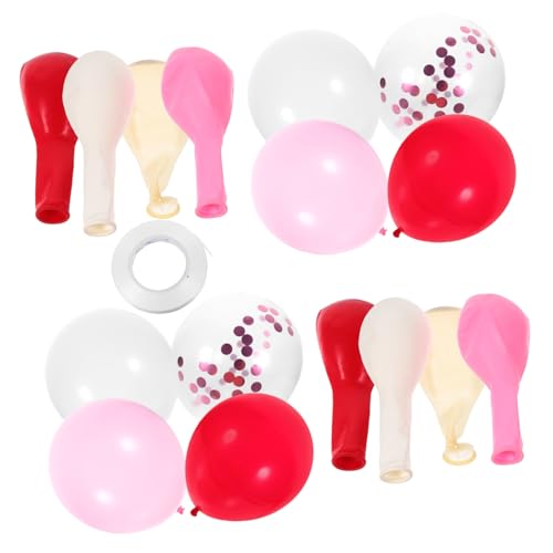 OKUMEYR 40St valentinstag ballon Luftballons Regenbogen Dekorative Luftballons fröhliche valentinstagballons Partyballons Ornament dekorativer Luftballon Luftballons für die Party Emulsion von OKUMEYR