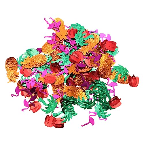 OKUMEYR 5 Packungen Hawaiianisches Konfetti Tropische Festtagsstreusel Tisch Streut Konfetti Flamingo-konfetti Strandparty Konfetti Glänzendes Tischkonfetti-dekor Konfetti-dekoration Green von OKUMEYR