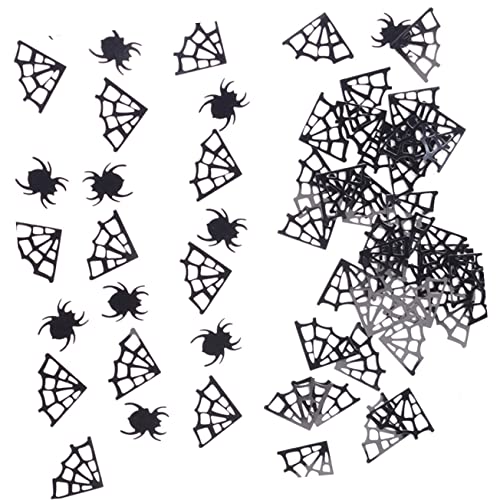 OKUMEYR 5 Packungen Tischkonfetti für Halloween halloween-dekoration halloween konfetti spinnen netz spiderweb Spinne Netz Halloween-Party-Konfetti Süßes oder Saures Partykonfetti Black von OKUMEYR