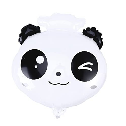 OKUMEYR 5 Stück Smile Panda Luftballons Perfekte Dekoration Für Babypartys Und Kindergeburtstage Hochwertiges Latexmaterial Schwarz Weiß Design 30cm Größe von OKUMEYR