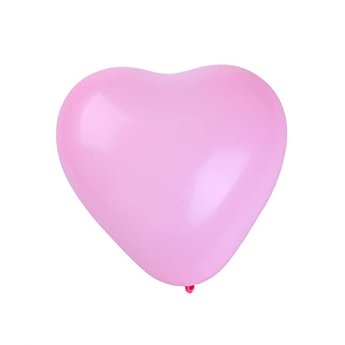 OKUMEYR 50 Stück 10 Hochzeitsballon Dekorationsballon Für Hochzeitsfeiern Luftballons in Herzform Liebesballon Matte Luftballons Herz Luftballons Roségoldener Ballon Runder Ballon Weiß von OKUMEYR