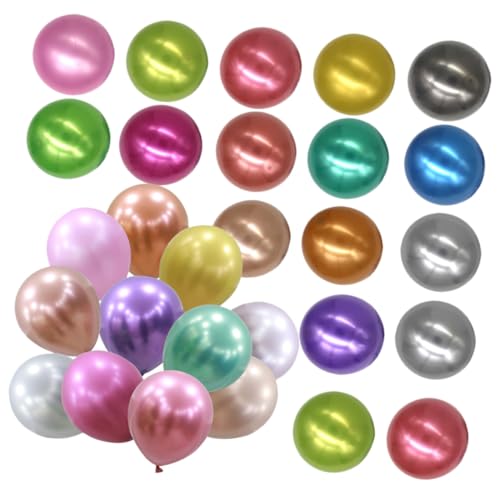 OKUMEYR 50 Stück Metallballons Buntes Dekor Hochzeitsdekorationen Für Zeremonien Partys Ballons Dekorationen Für Hochzeitszeremonien Ballonballons Mehrfarbige Ballons von OKUMEYR