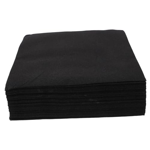 OKUMEYR 50 Stück Personalisierte Servietten Gästeservietten Serviettengewebe Festliche Servietten Partyservietten Abendessenhandserviette Bankette Servietten Tischservietten Papier Black von OKUMEYR