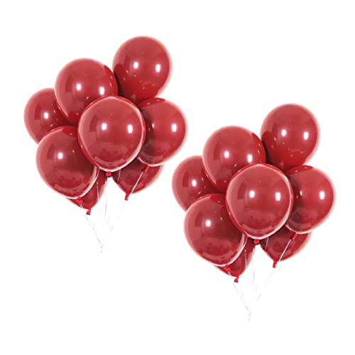 OKUMEYR 50 Stück doppelter roter Ballon Brautballons Partyschmuck Ballon vorschlagen hochzeitsballons hochzeits ballons dekorativer Luftballon Party-Hintergrund-Stütze natürliches Latex von OKUMEYR